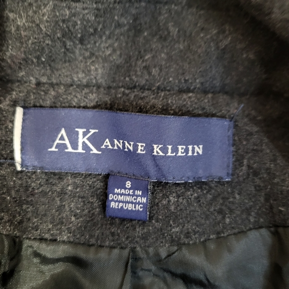 ❤️ Anne Klein Double Breasted Wool Blend Full Length Trench Coat - Picture 2 of 10